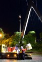 Koelner Seilbahn Gondel blieb haengen Koeln Linksrheinisch P984